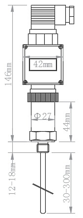 數字顯示器插入類型溫度變送器